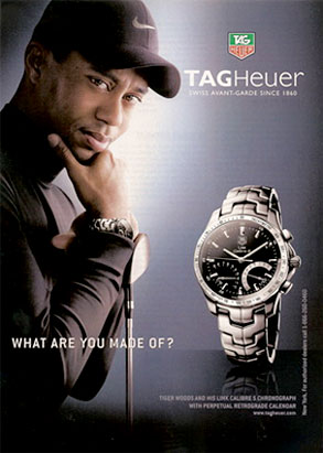Tiger Woods, Tag Heuer, Ad Tiger Woods, Tag Heuer, Ad